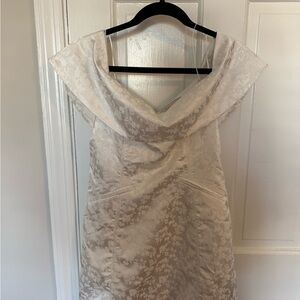 BHLDN Ivory Satin Jacquard Wedding Dress